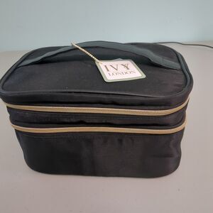 IVY LONDON BLACK COSMETIC TOILETRY TRAVEL BAG new with tags